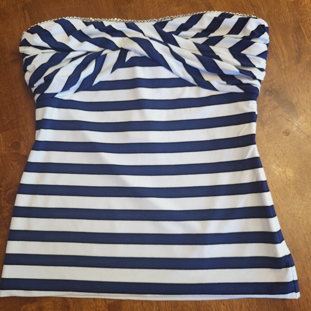 White House Black Market ~ Sz S ~ Chain Lined ~ Tube Top ~ NWT